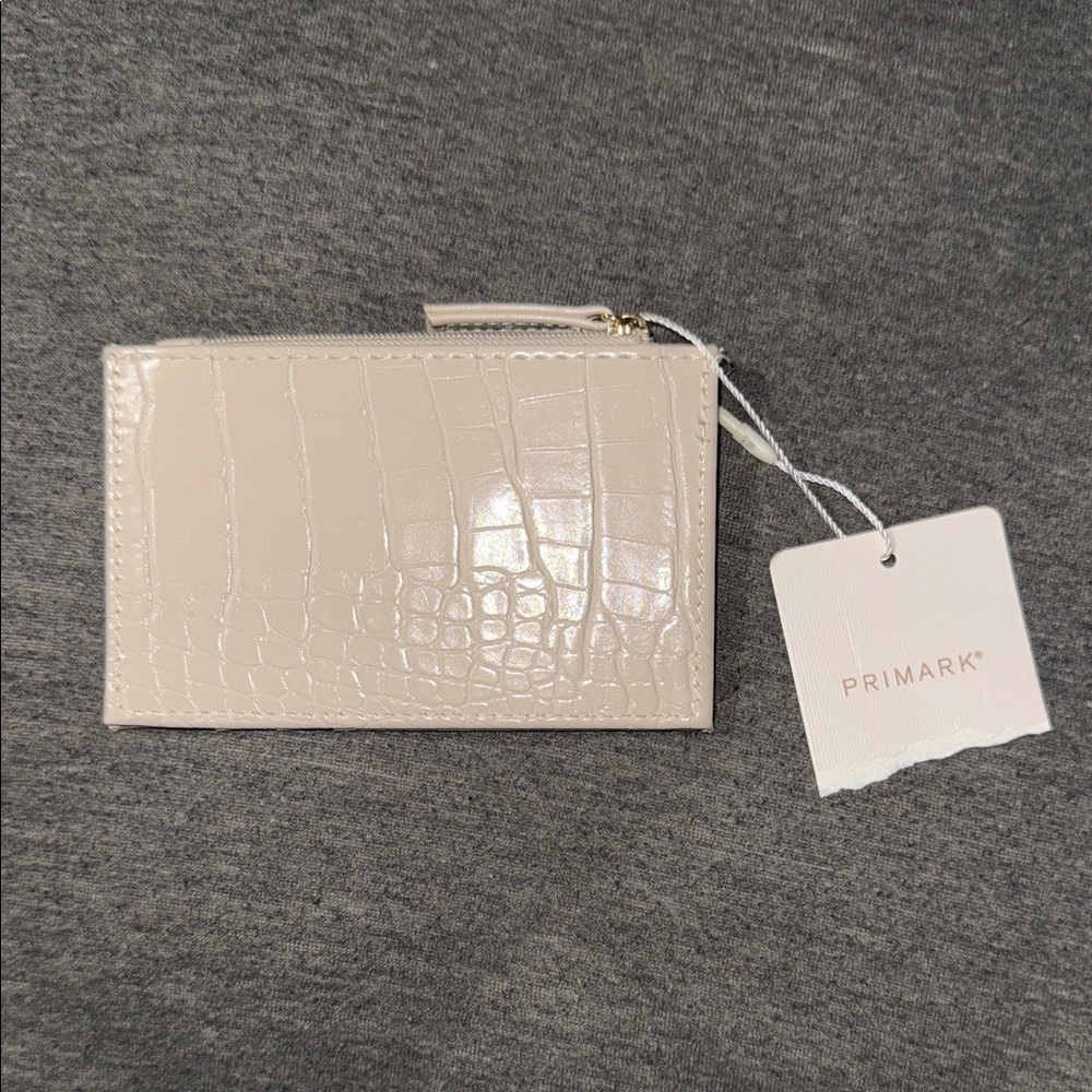 Primark Beige Croc-Embossed Wallet
